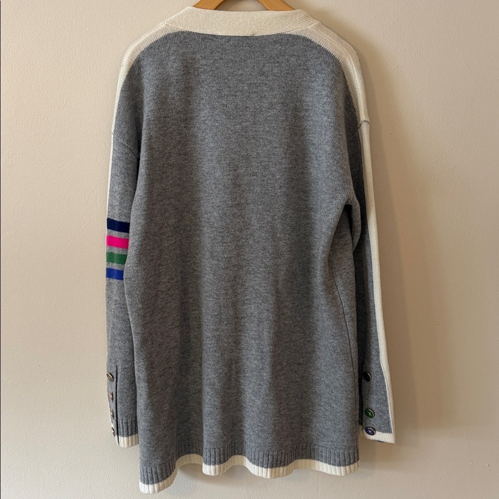 Vilagallo Cardigan Sweater 4 Stripes Size M - Picture 6 of 9